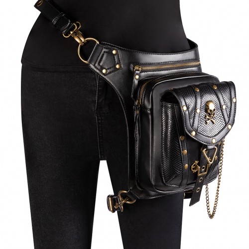 Punk Look Skull Stylish Bag With Removable Shoulder Strap