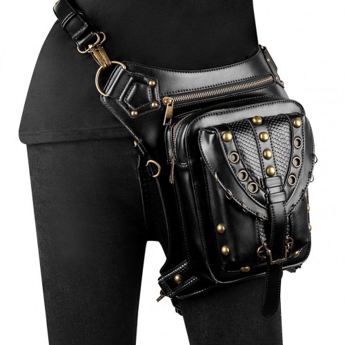 Punk Look Retro Rivets Bag With Removable Shoulder Strap