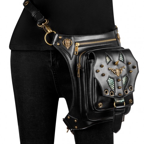 Punk Look Retro Wings Bag With Removable Shoulder Strap