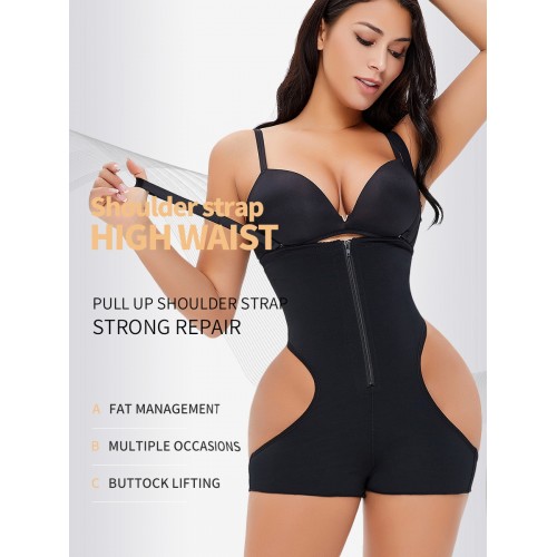 High Waist Zip Up Shapewear Panty