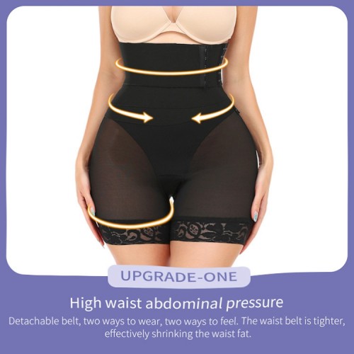 Lace High Waist Hook & Eye Shapewear Panty