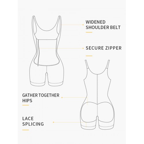 Zip Up Shapewear Bodysuit