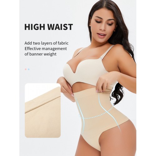 High Waisted Tummy Control Shapewear Thong