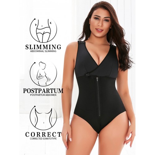 Adjustable Nursing Zip Shapewear Bodysuit