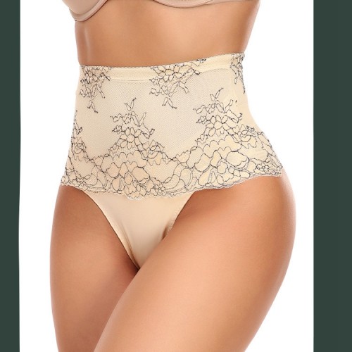 High Waisted Lace Tummy Control Shapewear Thong