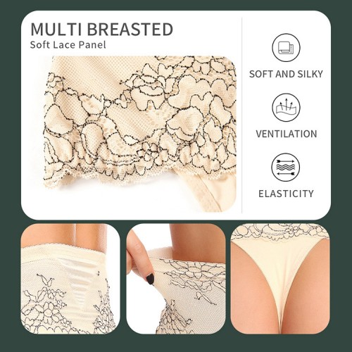 High Waisted Lace Tummy Control Shapewear Thong