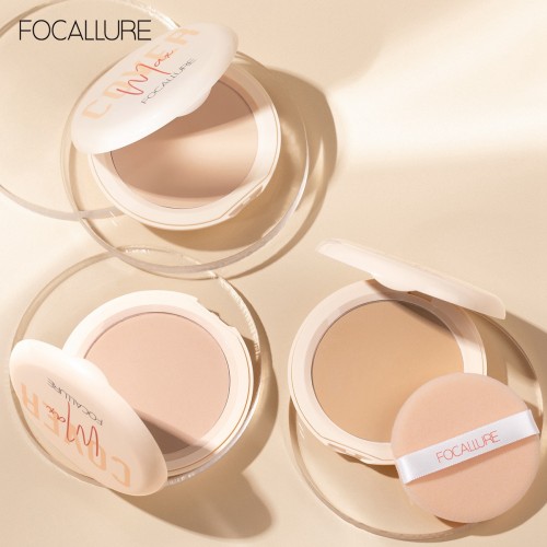 FOCALLURE Covermax Two-Way-Cake Pressed Powder