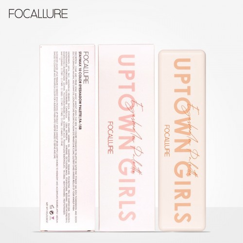 FOCALLURE Staymax 10 Color Eyeshadow Palette With Dual-ended Brush & Mirror