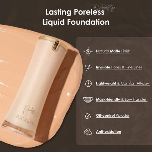 FOCALLURE Lasting Poreless Liquid Foundation