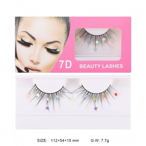 Individual False Eyelash, 3D Faux Mink Lashes Butterfly Glitter Eyelashes Extension, Natural Synthetic Decoration