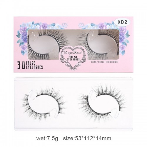 Lashes Eyelashes Natural Look, False Wispy Look 2 Pairs Soft Faux Mink 3D 6D Volume Fluffy Frihappy