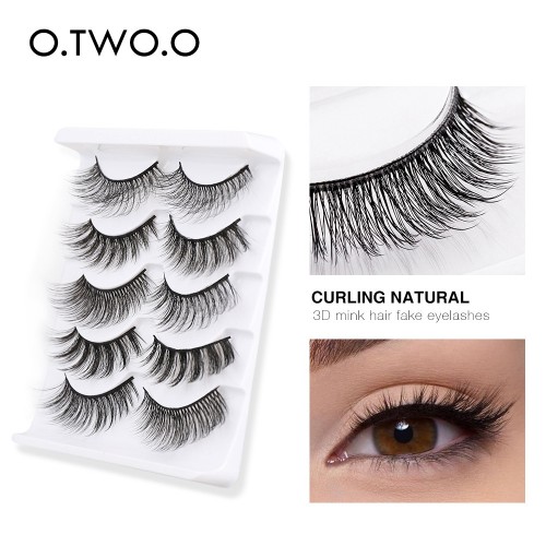 Lashes Eyelashes Natural Look, False Wispy Look 5 Pairs Soft Faux Mink 3D