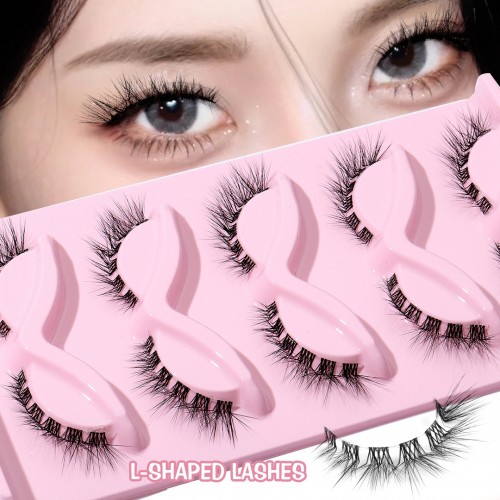 3D Lashes Eyelashes Natural Look, False Wispy Look 5 Pairs Soft Faux Mink