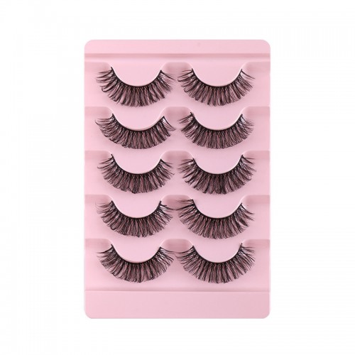 3D Faux Mink Lashes Natural False Eyelashes Dramatic Volume Lashes Eyelash Extension Makeup 5 Pairs