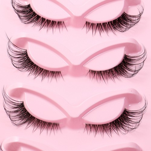 3D Faux Mink Lashes Natural False Eyelashes Dramatic Volume Lashes Eyelash Extension Makeup 5 Pairs