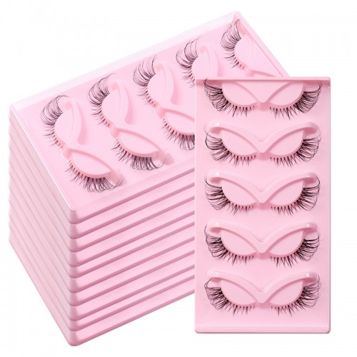 3D Faux Mink Lashes Natural False Eyelashes Dramatic Volume Lashes Eyelash Extension Makeup 5 Pairs