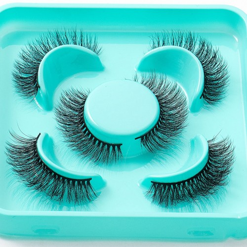 3 Pairs Cat Eye Lashes 3D Winged End Eye Elongated Eyelashes Fox Eye Lashes Makeup False Eyelashes Extension For Girls And Women