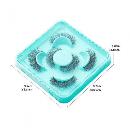 3 Pairs Cat Eye Lashes 3D Winged End Eye Elongated Eyelashes Fox Eye Lashes Makeup False Eyelashes Extension For Girls And Women