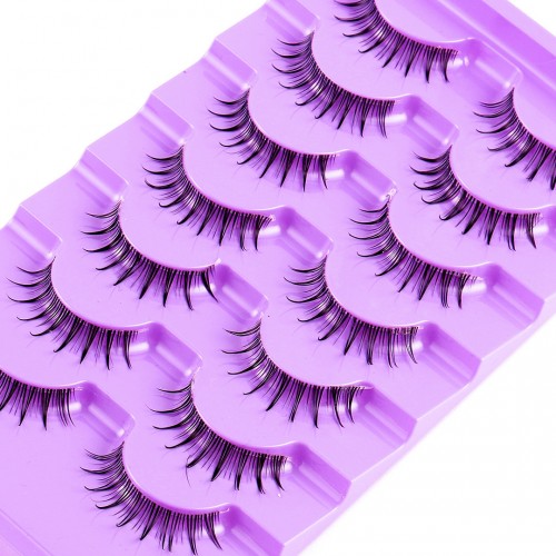 7 Pairs Of Natural Style False Eyelashes Faux Mink Hair Handmade Natural Long Extension Fake Eyelashes