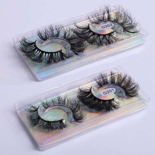 2 Pairs Fluffy 3D Mink Eyelashes - Elegant Short Cat Eye Style