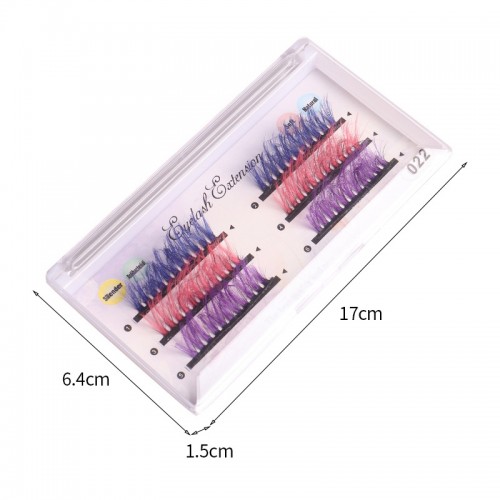 Colored Cat Eye False Eyelashes Fluffy Natural Long And Thick False Eye Lashes With Color Ladies Makeup Essentials For Party Festival Concerts Cosplay 3 Pairs