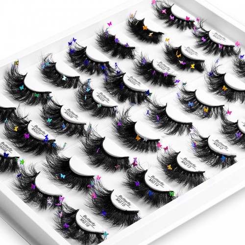 Glitter Lashes Dramatic Colored False Eyelashes Fairy Manga Decoration Eye Lashes For Halloween Christmas Cosplay Masquerade Makeup Lashes 1 Pair