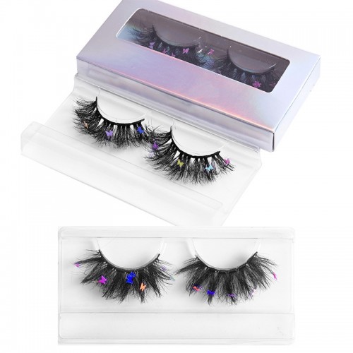 Glitter Lashes Dramatic Colored False Eyelashes Fairy Manga Decoration Eye Lashes For Halloween Christmas Cosplay Masquerade Makeup Lashes 1 Pair