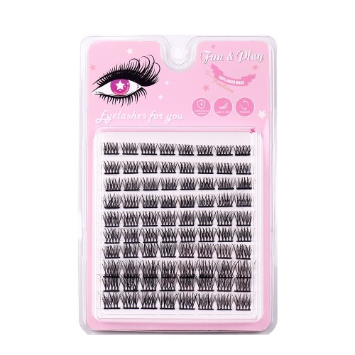 80 Pcs Natural Cluster False Eyelashes, Cat Eye Lashes, D Curling, Faux Mink False Eyelashes, Reusable False Eyelashes, DIY Segmented False Eyelashes