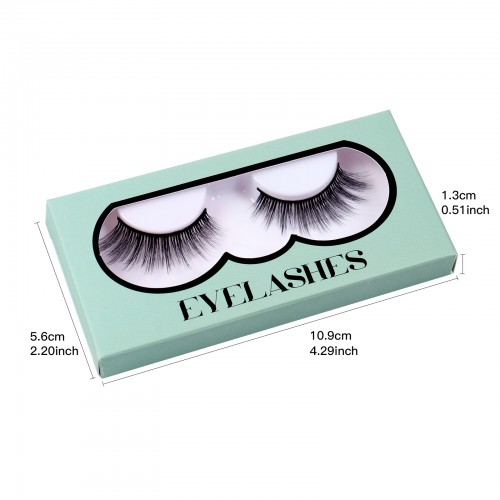 1 Pairs Fluffy 3D Mink Eyelashes - Elegant Short Cat Eye Style - Perfect for Women and Girls