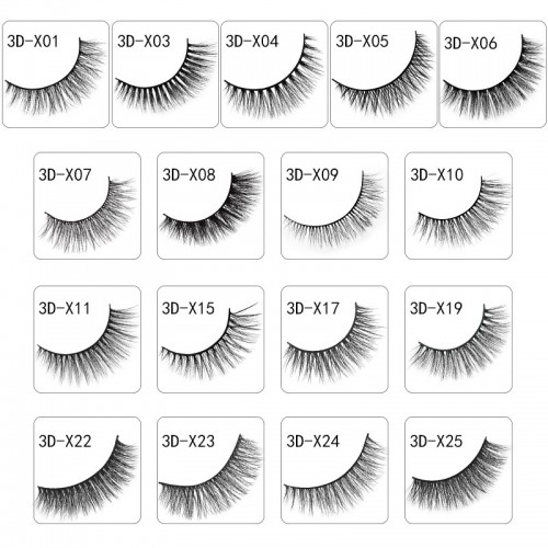 Natural Eyelashes, Slim Faux Mink Eyelashes, 3D Cat Eye Eyelashes Set, 3 Pairs Strip False Eyelashes