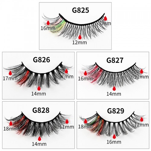 Natural Eyelashes, Slim Faux Mink Eyelashes, 3D Cat Eye Eyelashes 5 Pairs Strip False Eyelashes